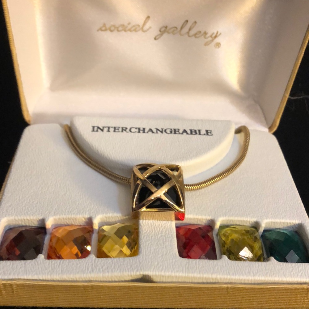 Social Gallery Interchangeable Stone Necklace - image 2